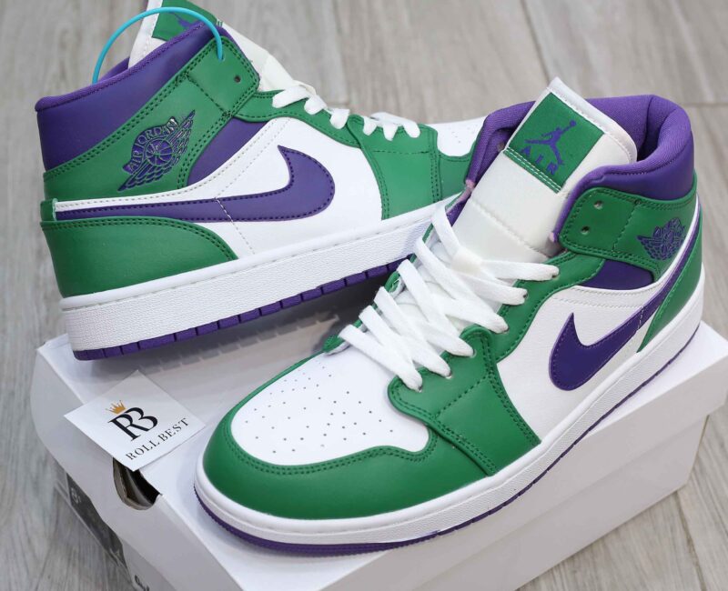 Giày Nike Air Jordan 1 Mid Incredible Hulk Like Auth