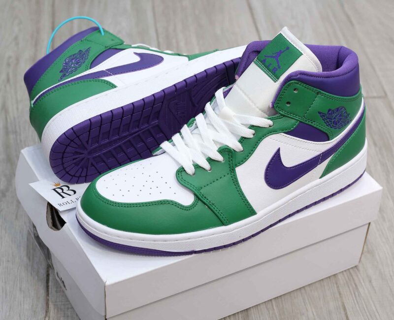 Giày Nike Air Jordan 1 Mid Incredible Hulk Like Auth