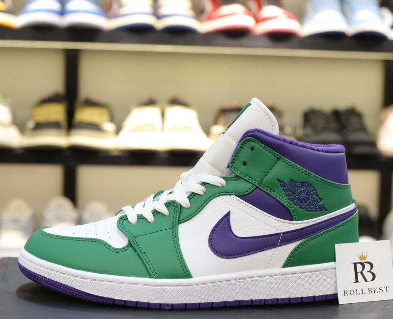 Giày Nike Air Jordan 1 Mid Incredible Hulk Like Auth