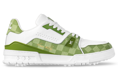 Giày Louis Vuitton LV Trainer #54 Golf Damier Canvas Green Best Quality