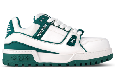 Giày Louis Vuitton LV Trainer Maxi Calf Leather Green Best Quality