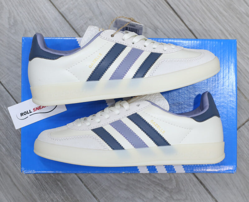 Giày Adidas Originals Gazelle Indoor White Navy Like Auth