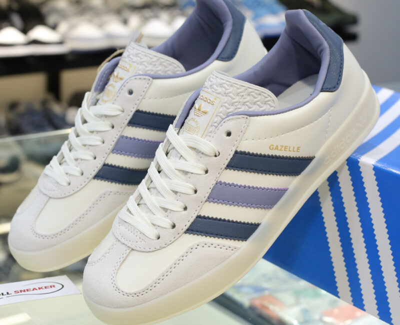 Giày Adidas Originals Gazelle Indoor White Navy Like Auth