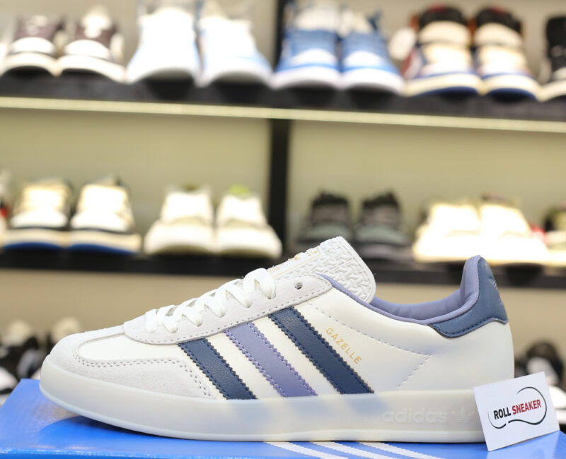 Giày Adidas Originals Gazelle Indoor White Navy Like Auth