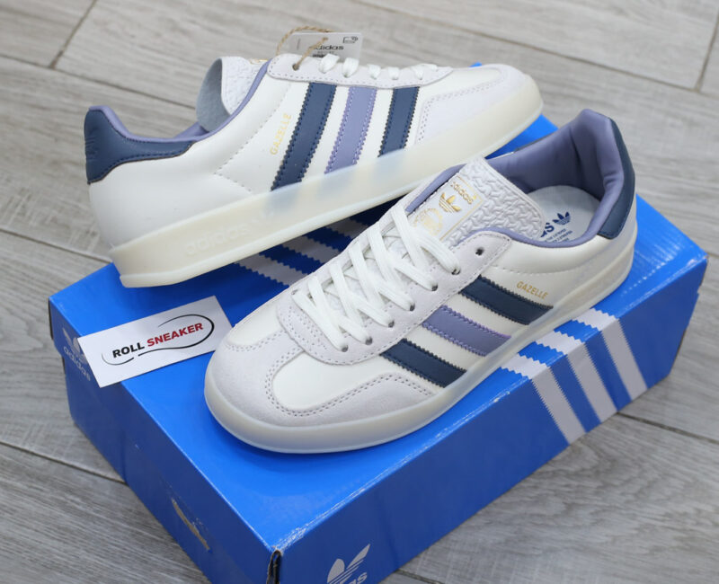 Giày Adidas Originals Gazelle Indoor White Navy Like Auth