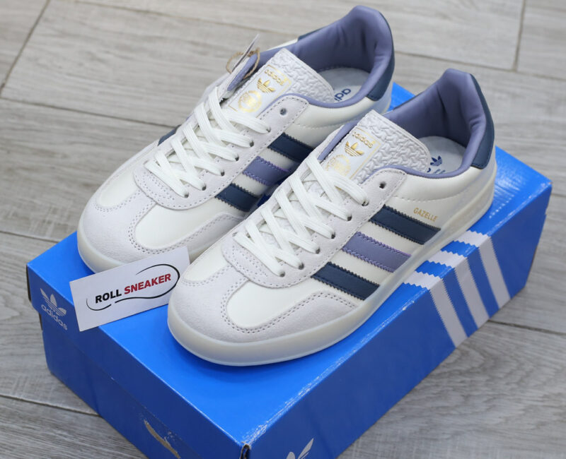 Giày Adidas Originals Gazelle Indoor White Navy Like Auth