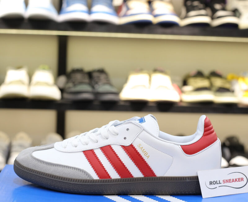 Giày Adidas Samba x Club Atlético River Plate White Red Like Auth