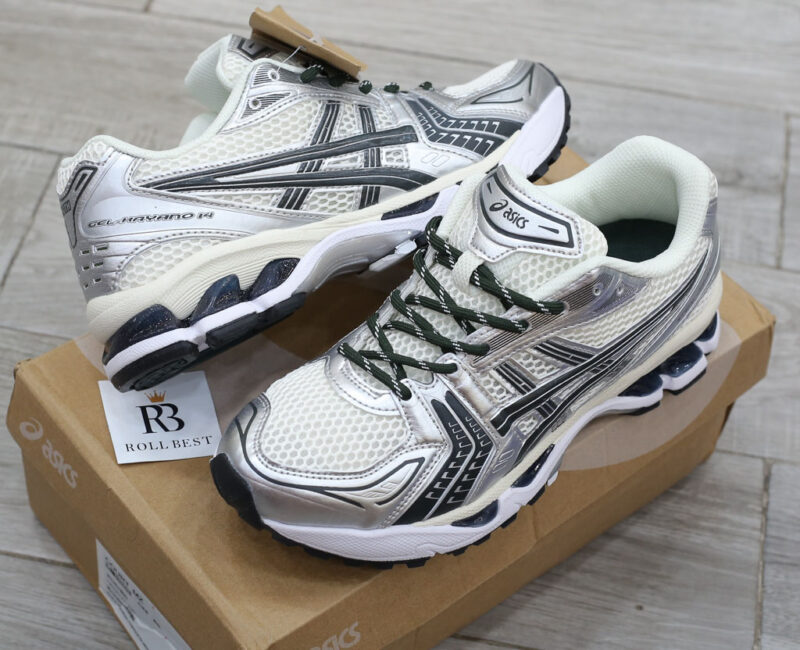 Giày Asics x Kith Gel-Kayano 14 Cream Scarab Best Quality