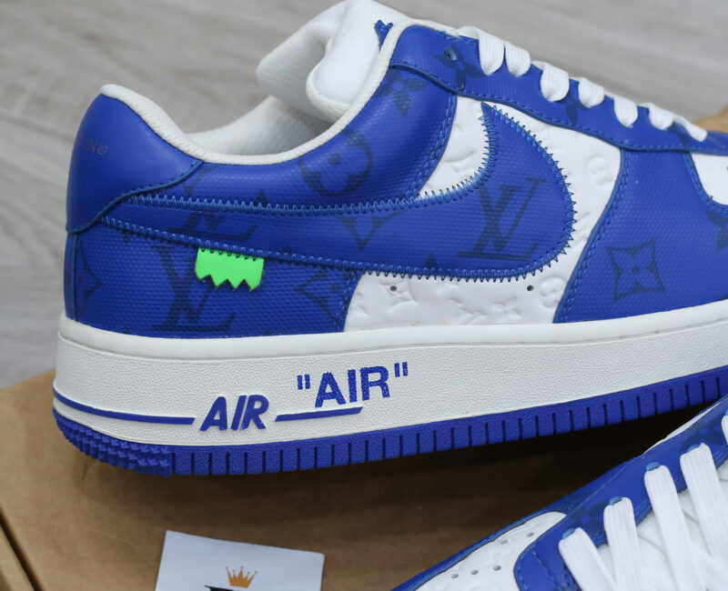 Giày Louis Vuitton Nike Air Force 1 Low By Virgil Abloh White Royal Best Quality