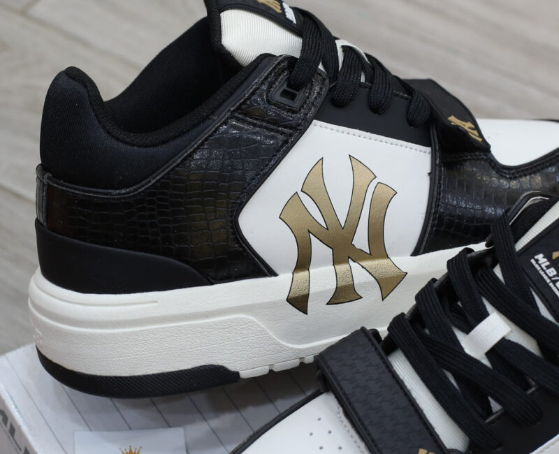 Giày MLB Chunky Liner Mid Lux New York Yankees Black Best Quality