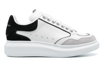 Giày Alexander McQueen Oversized White Black Block Suede