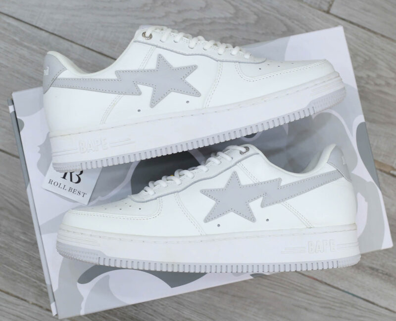 Giày A Bathing Ape Bape Sta X Jjjjound White Grey Best Quality