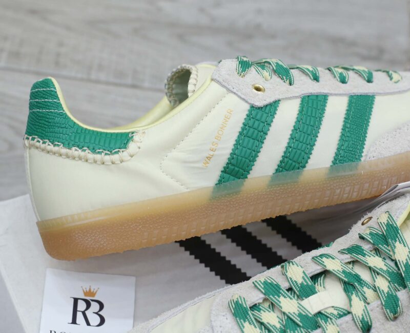 Giày Adidas Wales Bonner x Samba Cream White Bold Green Best Quality