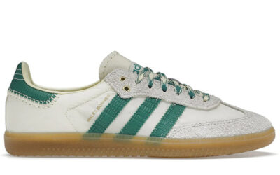 Giày Adidas Wales Bonner x Samba Cream White Bold Green Best Quality