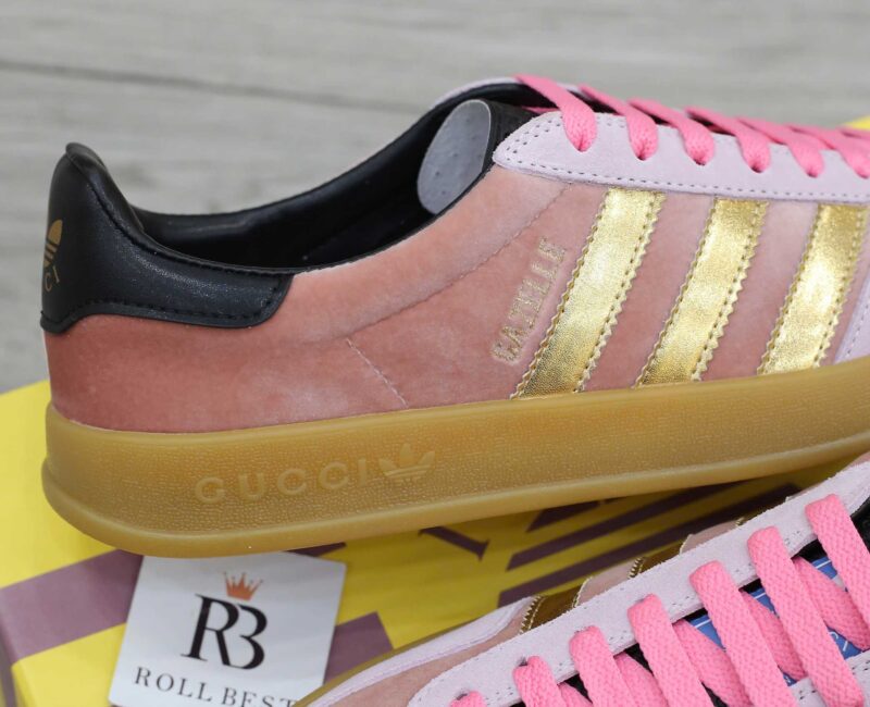 Giày Adidas x Gucci Gazelle Pink Velvet