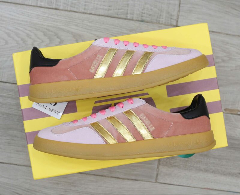 Giày Adidas x Gucci Gazelle Pink Velvet