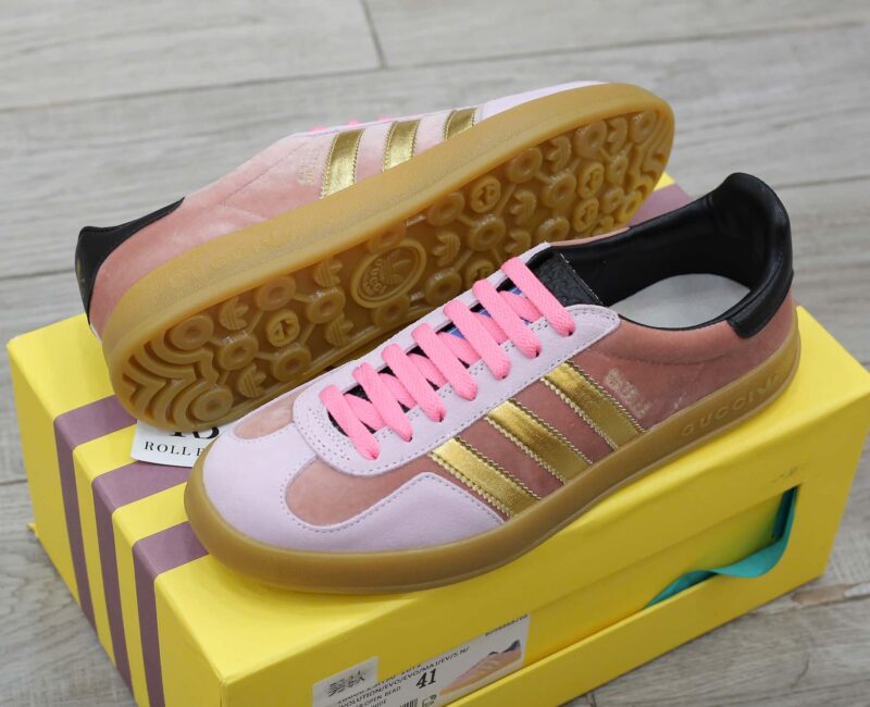 Giày Adidas x Gucci Gazelle Pink Velvet