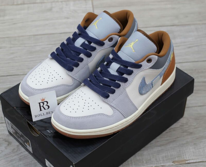 Giày Air Jordan 1 Low Se Repaired Denim Swoosh Best Quality