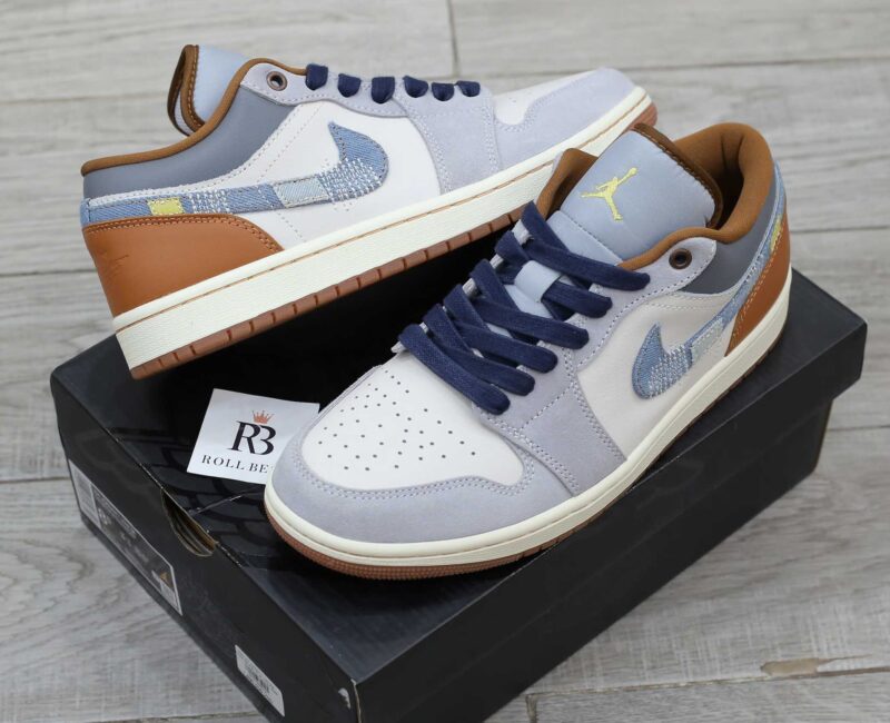 Giày Air Jordan 1 Low Se Repaired Denim Swoosh Best Quality