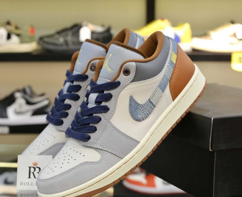 Giày Air Jordan 1 Low Se Repaired Denim Swoosh Best Quality