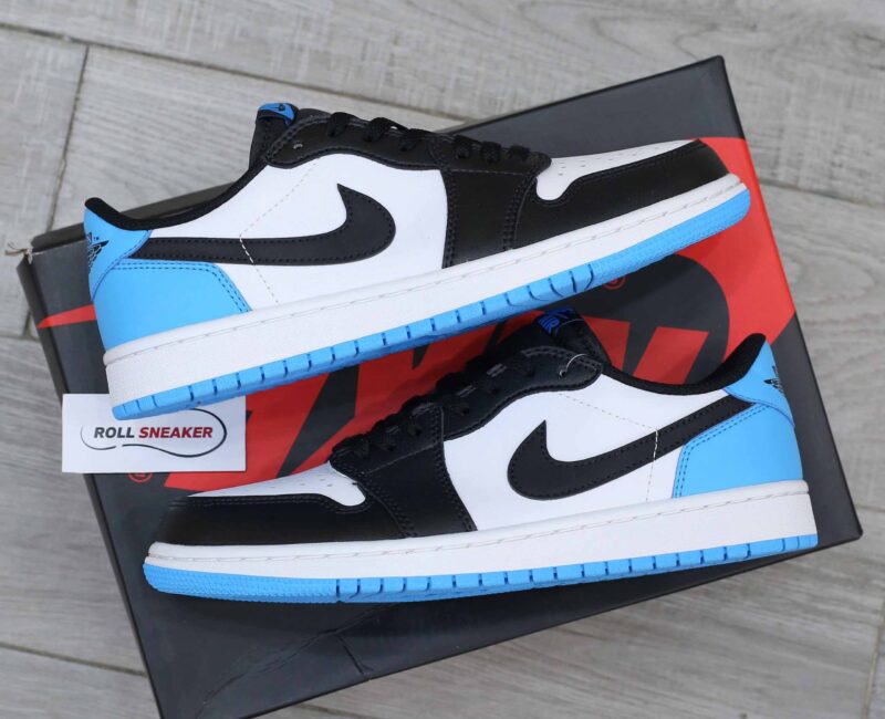 Giày Air Jordan 1 Retro Low OG – Black Dark Powder Blue Like Auth