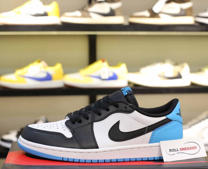 Giày Air Jordan 1 Retro Low OG – Black Dark Powder Blue Like Auth