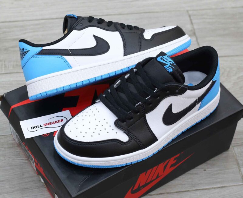 Giày Air Jordan 1 Retro Low OG – Black Dark Powder Blue Like Auth