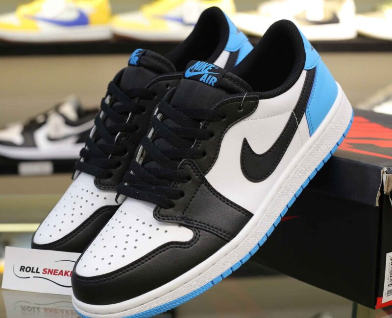 Giày Air Jordan 1 Retro Low OG – Black Dark Powder Blue Like Auth