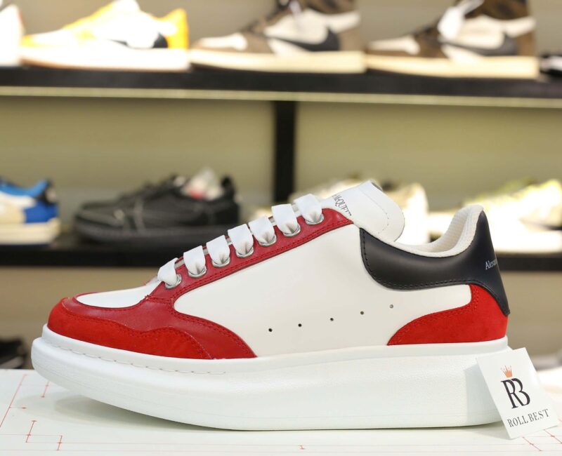 Giày Alexander McQueen Black White Red Suede Best Quality