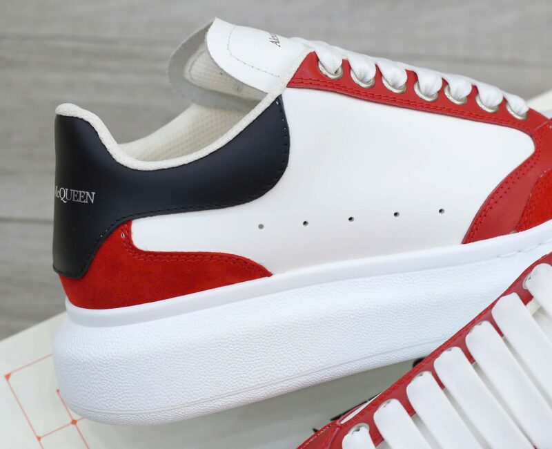 Giày Alexander McQueen Black White Red Suede Best Quality