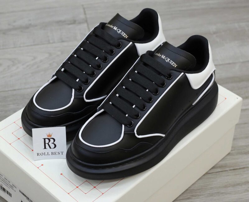 Giày Alexander McQueen Oversized ‘Black White’ Piping Best Quality