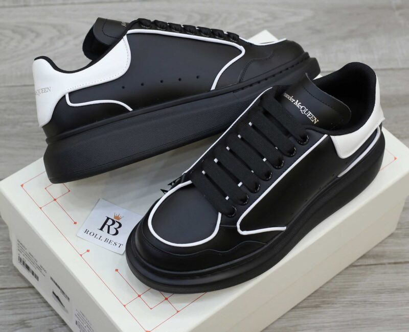 Giày Alexander McQueen Oversized ‘Black White’ Piping Best Quality