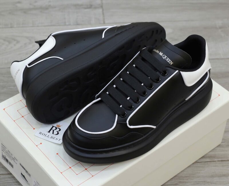 Giày Alexander McQueen Oversized ‘Black White’ Piping Best Quality