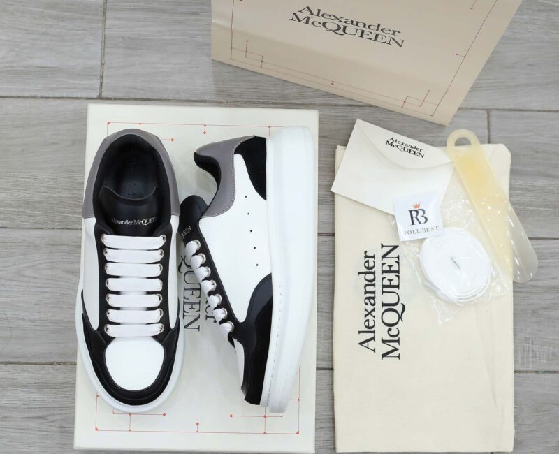 Giày Alexander McQueen Oversized Grey White Black Suede Best Quality