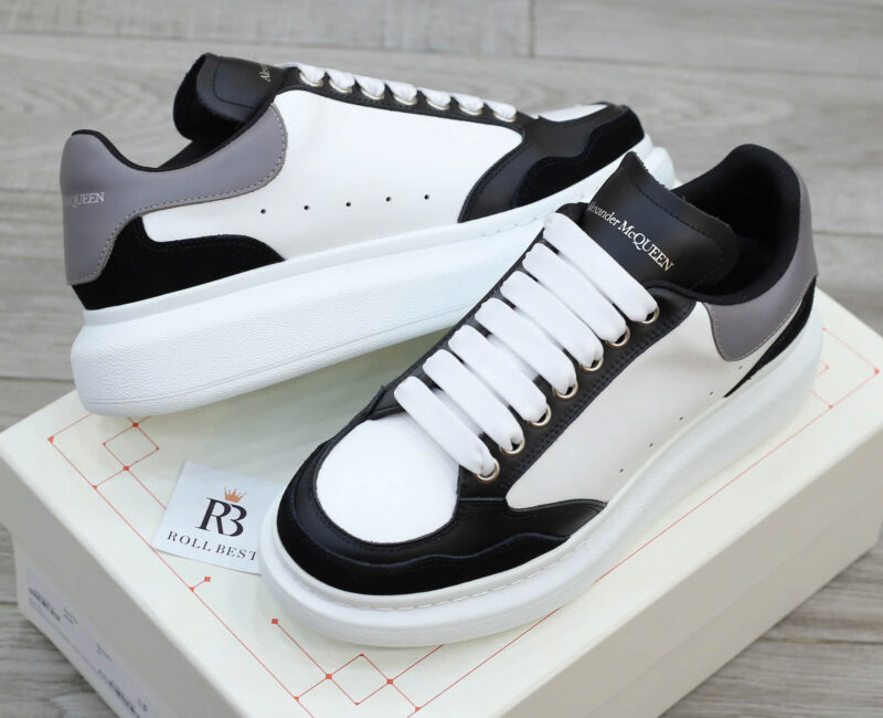 Giày Alexander McQueen Oversized Grey White Black Suede Best Quality