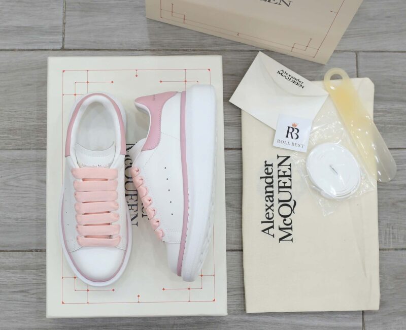 Giày Alexander McQueen Oversized White Ice Pink Best Quality