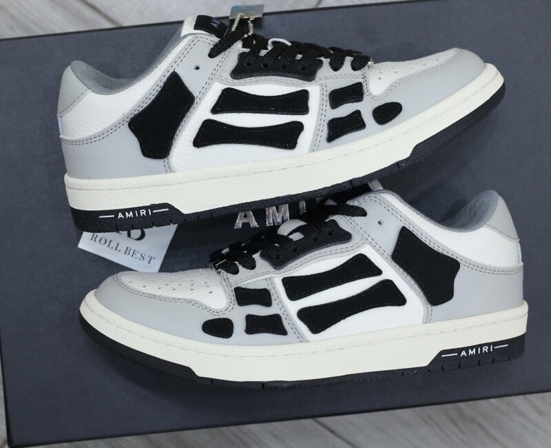 Giày Amiri Skel Low Top White Light Grey Black Best Quality