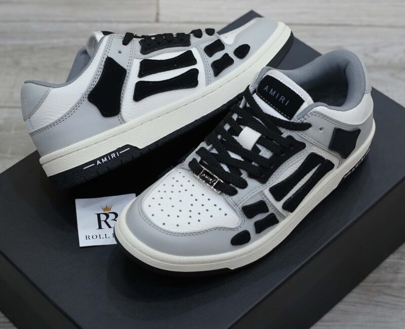 Giày Amiri Skel Low Top White Light Grey Black Best Quality