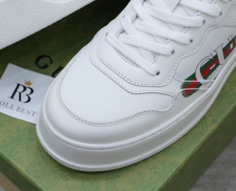 Giày Gucci Chunky Sneaker White Demetra Logo Gucci Web Print Trắng