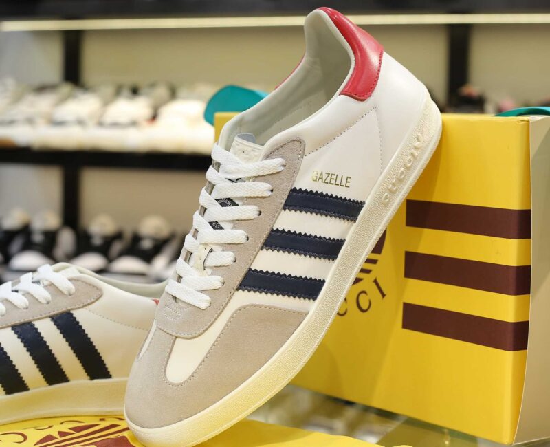 Giày Gucci x Adidas Women’s Gazelle ‘White’ Best Quality