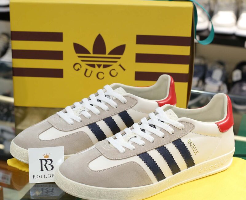 Giày Gucci x Adidas Women’s Gazelle ‘White’ Best Quality