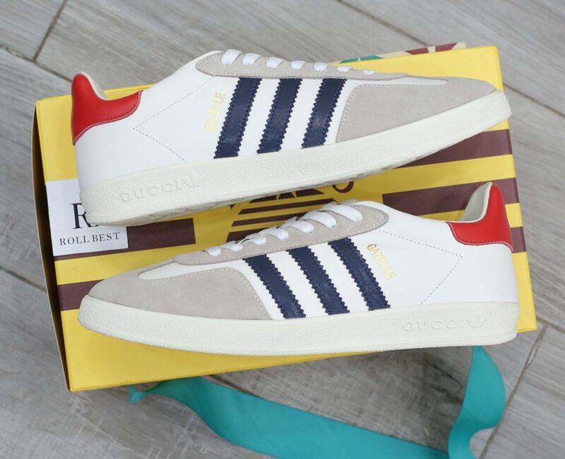 Giày Gucci x Adidas Women’s Gazelle ‘White’ Best Quality