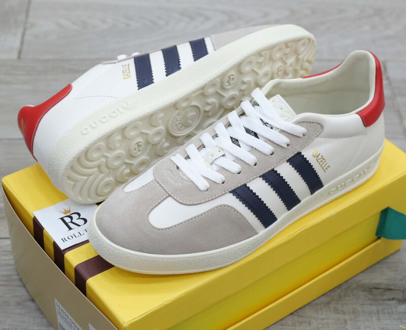 Giày Gucci x Adidas Women’s Gazelle ‘White’ Best Quality