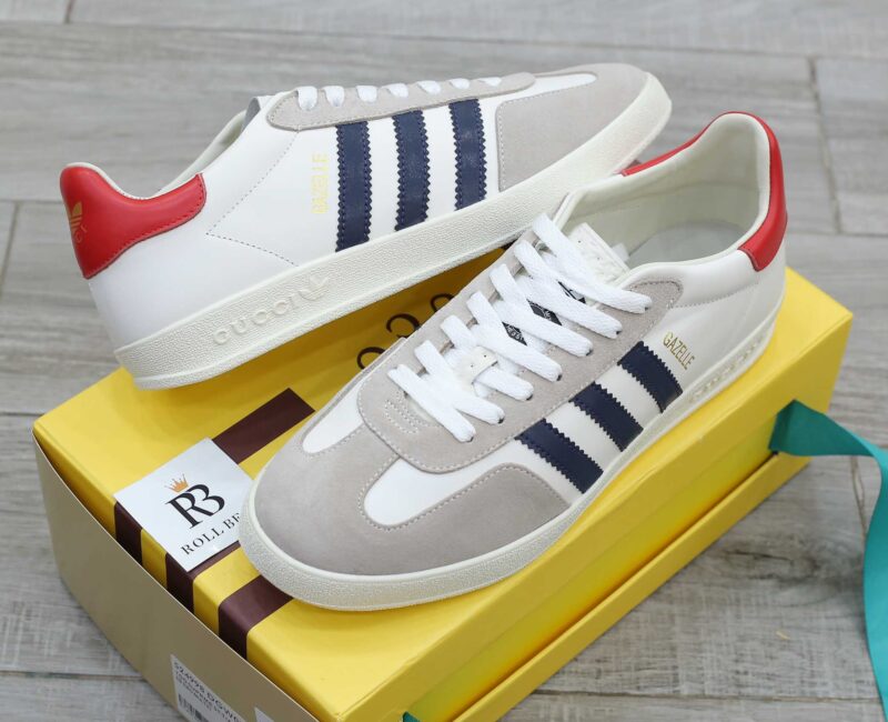 Giày Gucci x Adidas Women’s Gazelle ‘White’ Best Quality