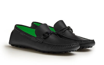 Giày Hermes Alessandro loafer Đen Da Trơn