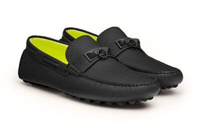 Giày lười Hermes Irving Loafer Black Đen Lớp Lót Xanh