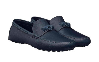 Giày lười Hermes Irving Loafer Xanh Navy Blue