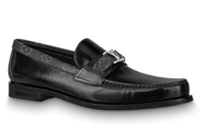 Giày Lười Louis Vuitton Major Loafer Black Monogram Eclipse