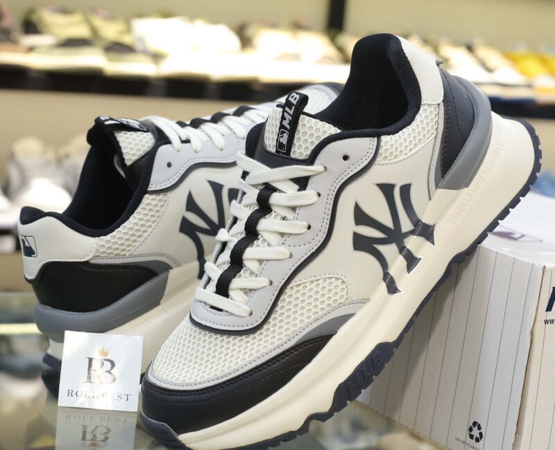 Giày MLB Chunky Runner NY ‘Black White’ Beat Quality