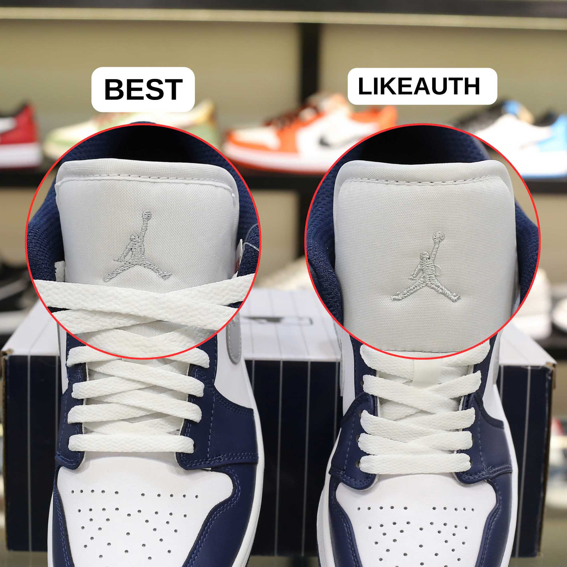 Giày Nike Air Jordan 1 Low ‘Midnight Navy Wolf Grey’ Best Quality